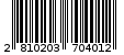 Γραμμωτός κωδικός 2810203704012