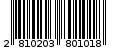 Γραμμωτός κωδικός 2810203801018