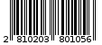 Γραμμωτός κωδικός 2810203801056