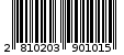 Γραμμωτός κωδικός 2810203901015