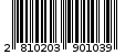 Γραμμωτός κωδικός 2810203901039