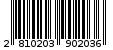 Γραμμωτός κωδικός 2810203902036