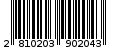 Γραμμωτός κωδικός 2810203902043