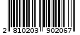 Γραμμωτός κωδικός 2810203902067