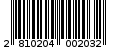 Γραμμωτός κωδικός 2810204002032