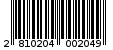 Γραμμωτός κωδικός 2810204002049