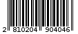 Γραμμωτός κωδικός 2810204904046
