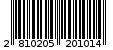 Γραμμωτός κωδικός 2810205201014