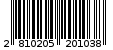 Γραμμωτός κωδικός 2810205201038