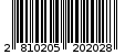 Γραμμωτός κωδικός 2810205202028
