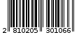 Γραμμωτός κωδικός 2810205301066
