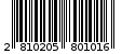 Γραμμωτός κωδικός 2810205801016