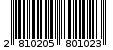 Γραμμωτός κωδικός 2810205801023