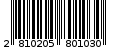 Γραμμωτός κωδικός 2810205801030