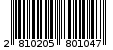 Γραμμωτός κωδικός 2810205801047