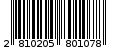 Γραμμωτός κωδικός 2810205801078