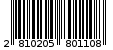 Γραμμωτός κωδικός 2810205801108