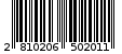 Γραμμωτός κωδικός 2810206502011