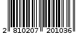 Γραμμωτός κωδικός 2810207201036