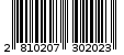 Γραμμωτός κωδικός 2810207302023