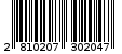 Γραμμωτός κωδικός 2810207302047
