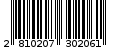 Γραμμωτός κωδικός 2810207302061