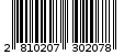 Γραμμωτός κωδικός 2810207302078