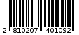 Γραμμωτός κωδικός 2810207401092