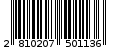 Γραμμωτός κωδικός 2810207501136