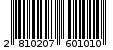 Γραμμωτός κωδικός 2810207601010