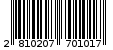 Γραμμωτός κωδικός 2810207701017