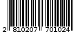 Γραμμωτός κωδικός 2810207701024