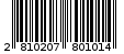 Γραμμωτός κωδικός 2810207801014