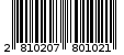 Γραμμωτός κωδικός 2810207801021