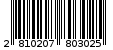 Γραμμωτός κωδικός 2810207803025