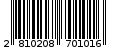 Γραμμωτός κωδικός 2810208701016