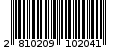Γραμμωτός κωδικός 2810209102041