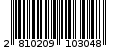 Γραμμωτός κωδικός 2810209103048