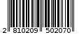 Γραμμωτός κωδικός 2810209502070
