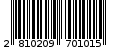 Γραμμωτός κωδικός 2810209701015