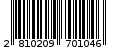 Γραμμωτός κωδικός 2810209701046