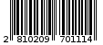 Γραμμωτός κωδικός 2810209701114