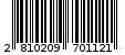 Γραμμωτός κωδικός 2810209701121