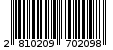 Γραμμωτός κωδικός 2810209702098