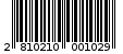 Γραμμωτός κωδικός 2810210001029