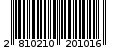 Γραμμωτός κωδικός 2810210201016