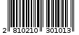 Γραμμωτός κωδικός 2810210301013