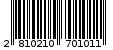 Γραμμωτός κωδικός 2810210701011