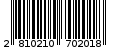 Γραμμωτός κωδικός 2810210702018