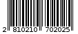 Γραμμωτός κωδικός 2810210702025